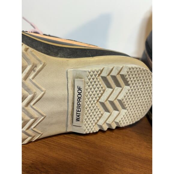 Sorel Insulated Winter Boots Womens Size 10 Black Pink Trim Waterproof - Picture 5 of 8